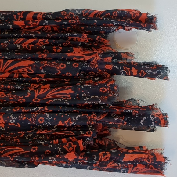 Free People Tattered Handkerchief Asymmetric Print Skirt S - Picture 5 of 14